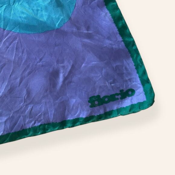 Vintage Neiman Marcus silk FIORIO square scarf made in Italy - Picture 3 of 6